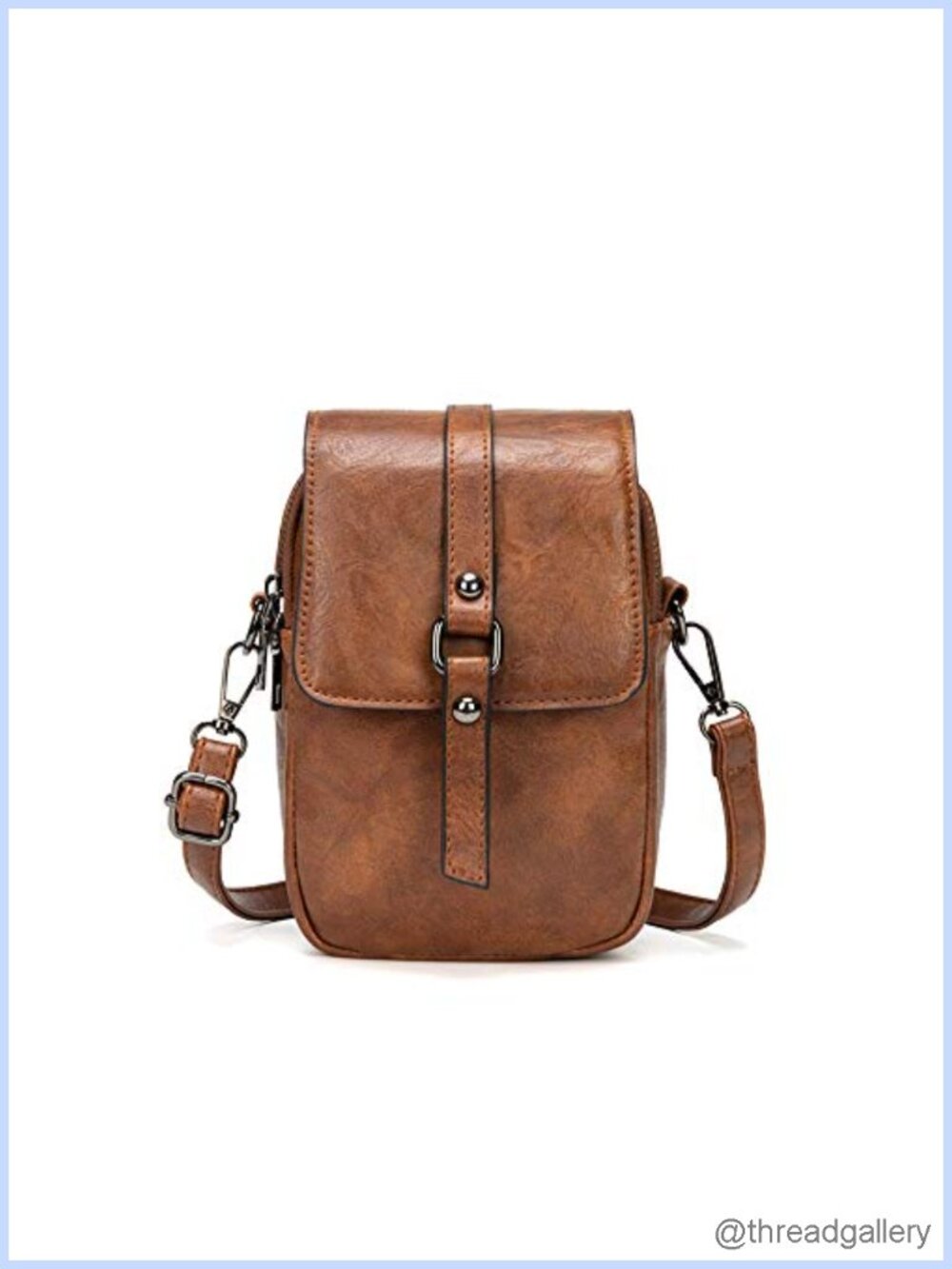 Small PU Leather Crossbody Phone Bag Shoulder Purse for Women Vintage
